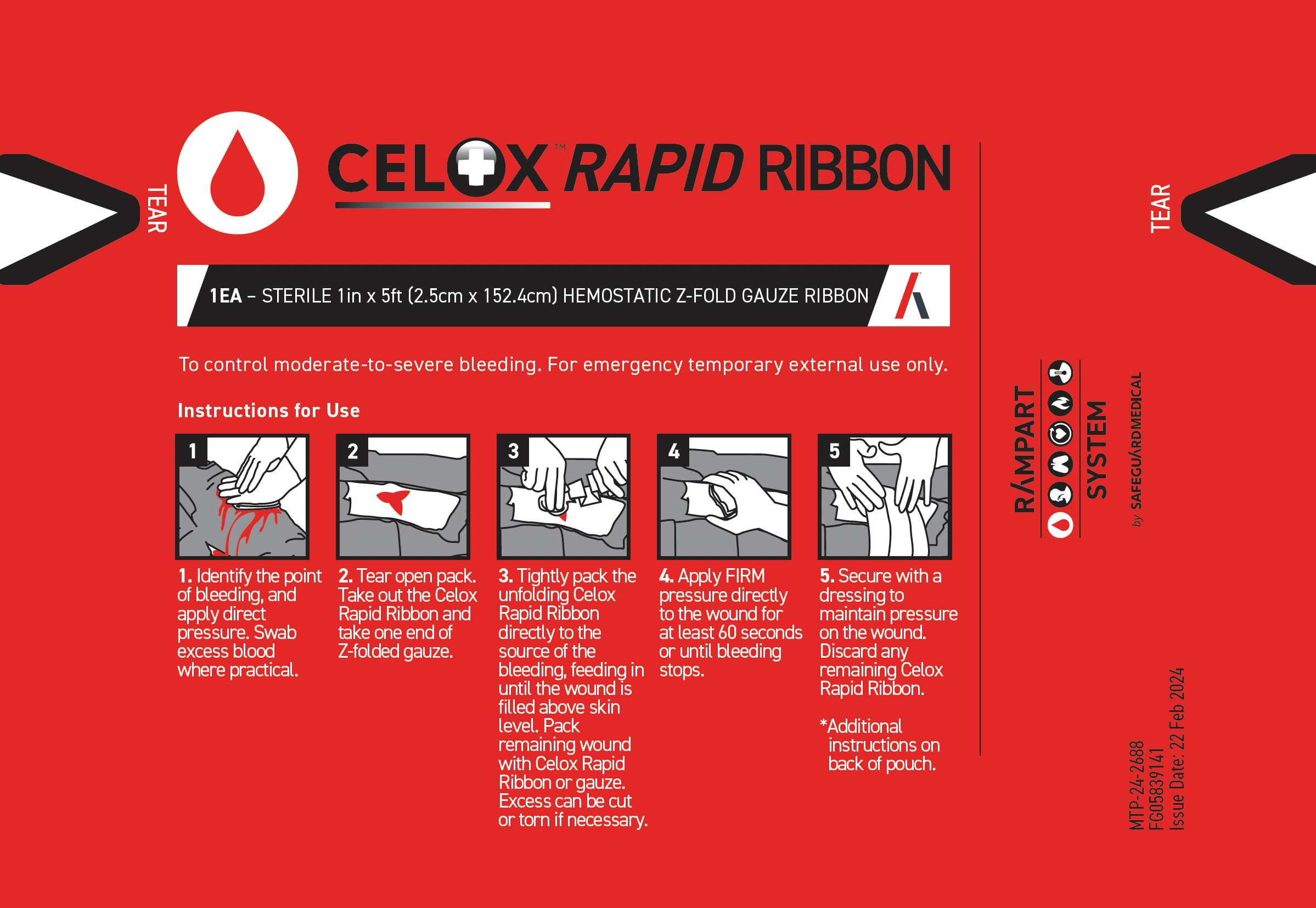 Safeguarding Ribbons Safeguard Medical | CELOX™ Rapid Ribbon
