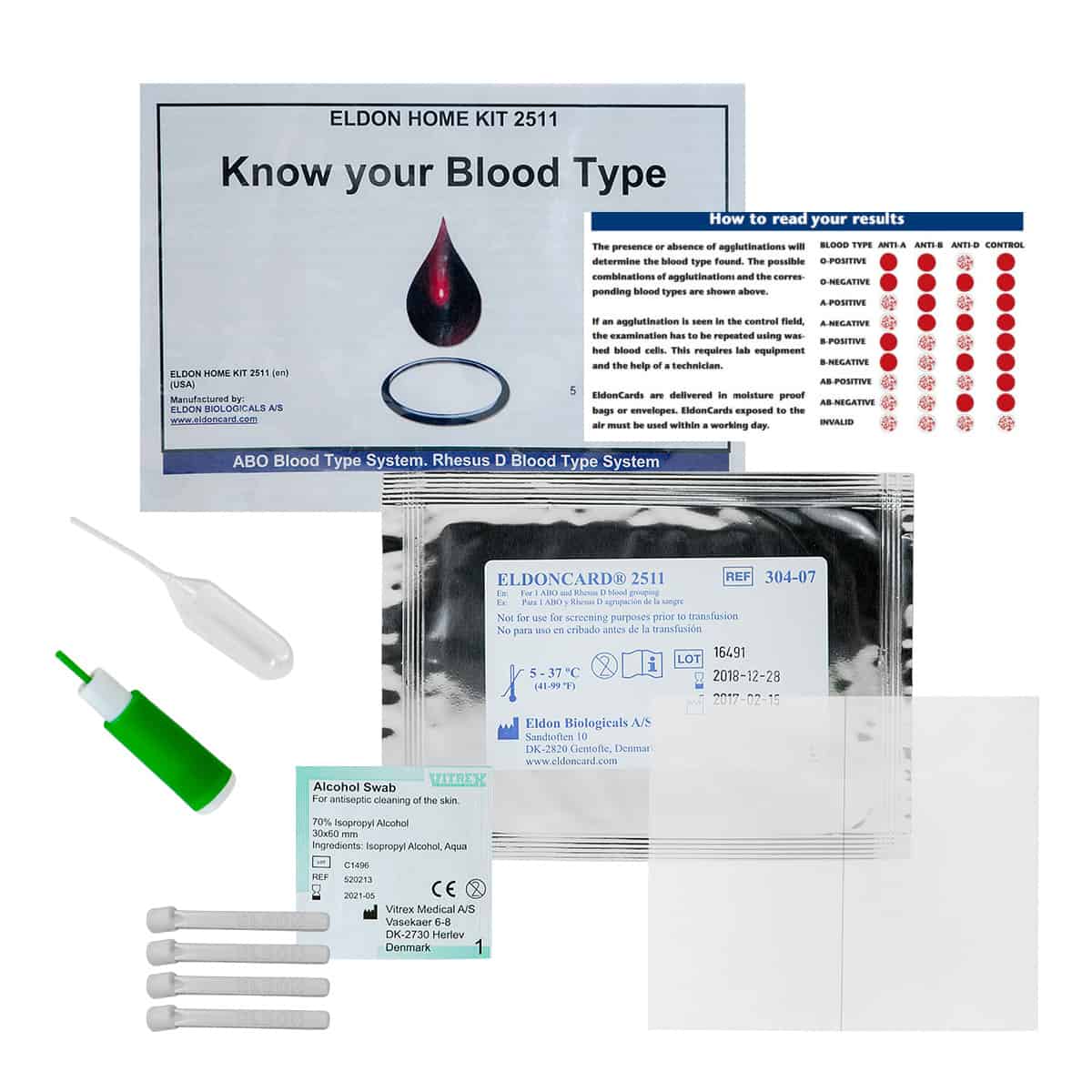 Safeguard Medical | EldonCard, ABO/Rh Blood Typing Kit
